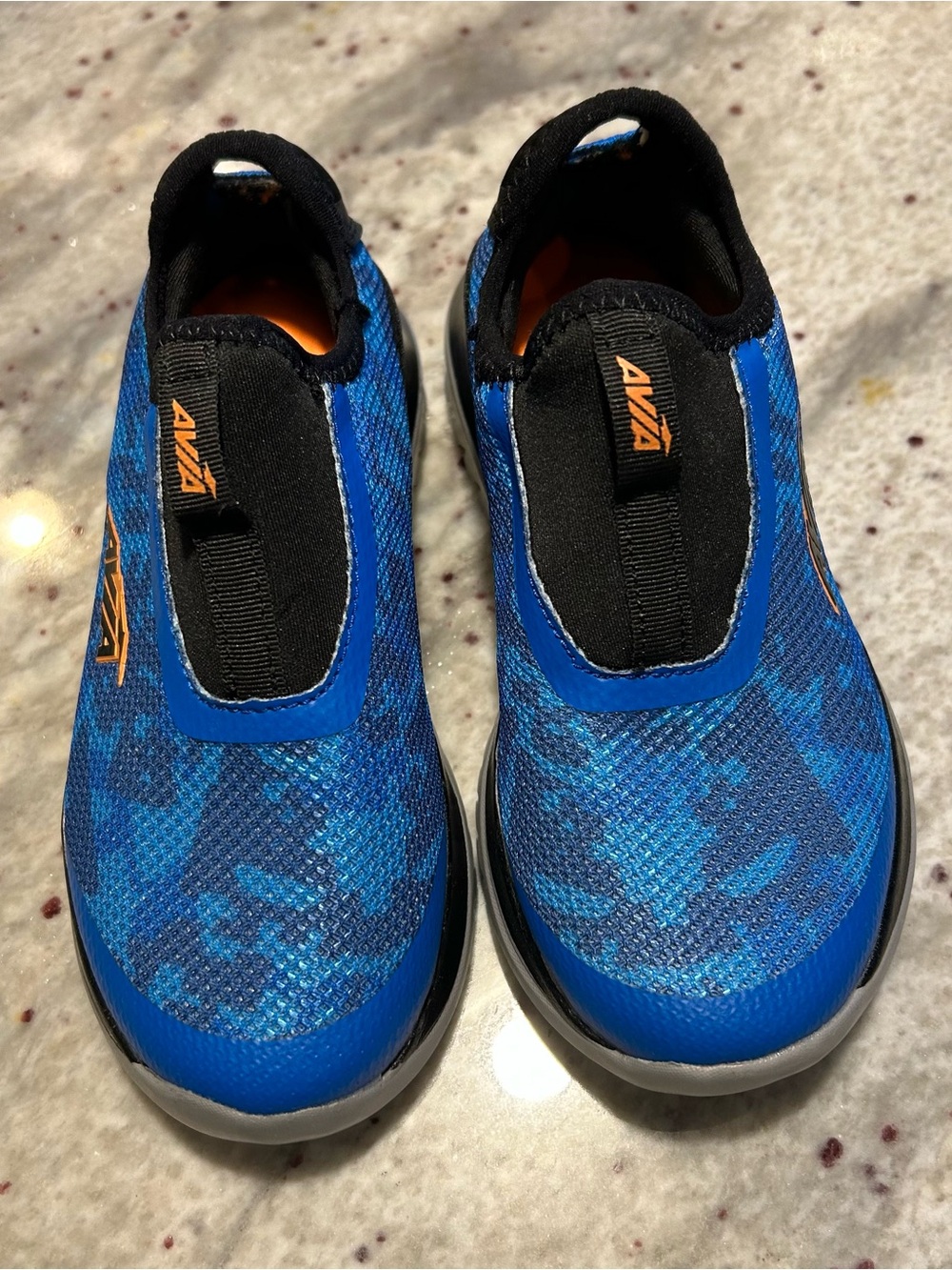 Avia Blue and Black Slip-On Athletic Sneakers